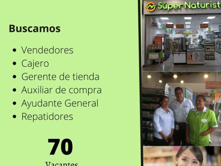 SUPER MAYOREO NATURISTA SOLICITA NUEVOS PERSONAL A NIVEL NACIONAL